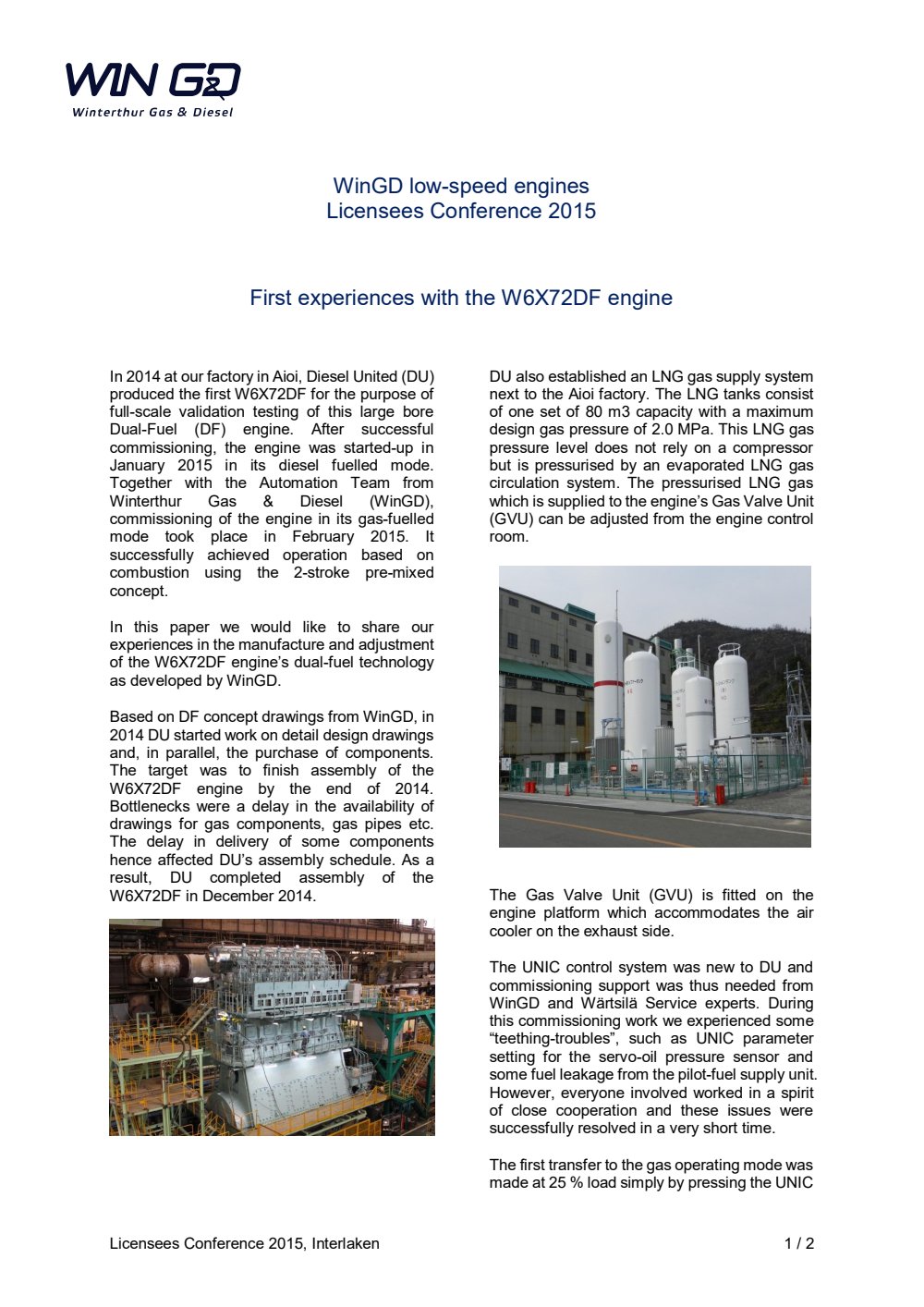 Brochures & Papers | WinGD
